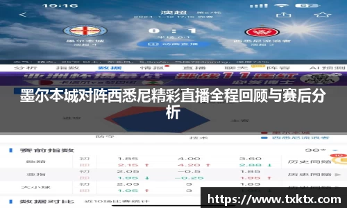 墨尔本城对阵西悉尼精彩直播全程回顾与赛后分析