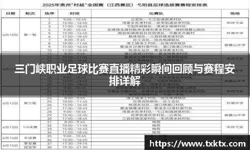 三门峡职业足球比赛直播精彩瞬间回顾与赛程安排详解